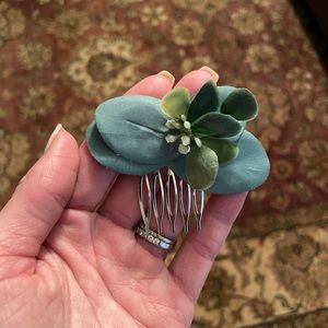 Bridal Wedding Floral Greenery Hair Clip